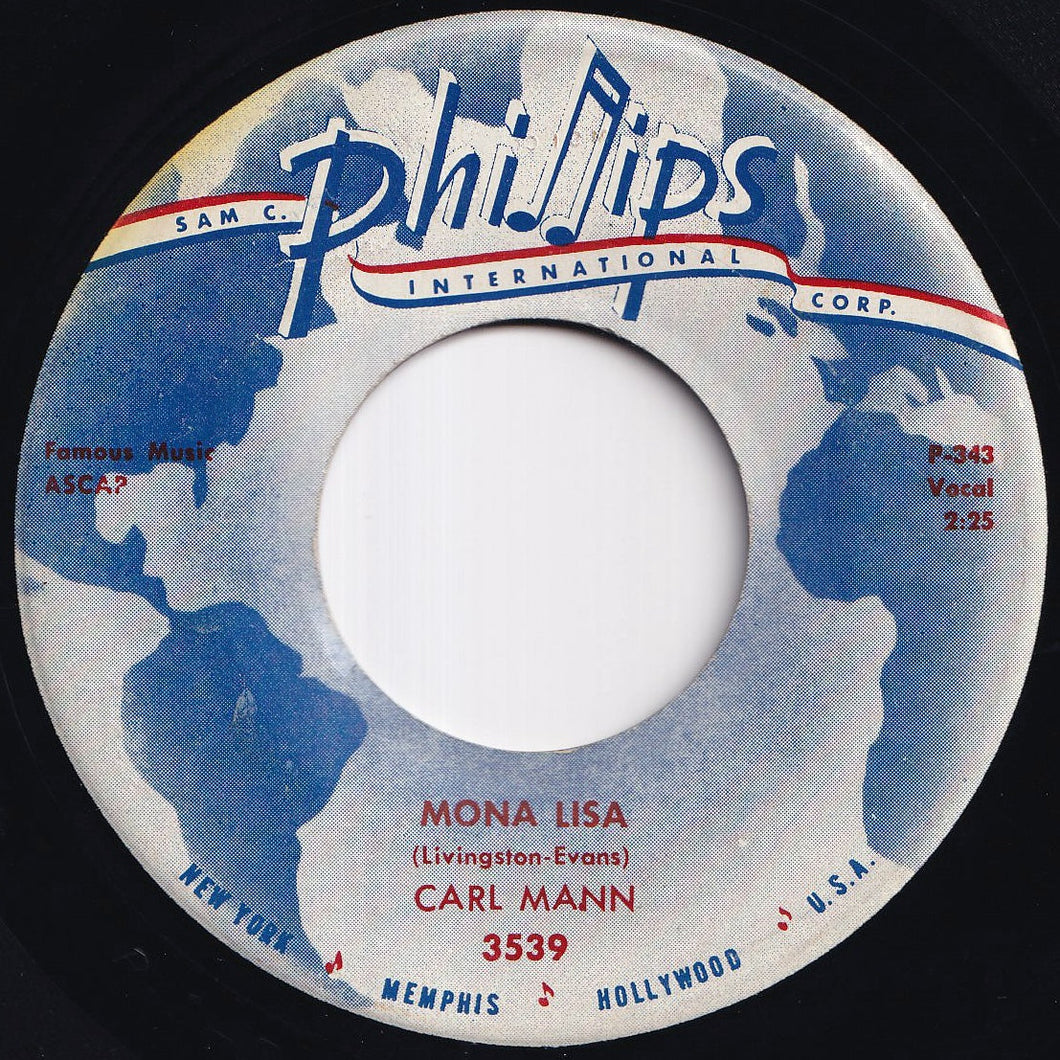 Carl Mann - Mona Lisa / Foolish One (7 inch Record / Used)