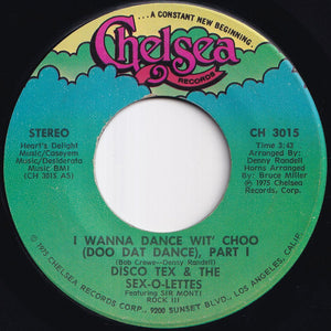 Disco Tex & The Sex-O-Lettes - I Wanna Dance Wit' Choo (Doo Dat Dance) (Part 1) / (Part 2) (7 inch Record / Used)