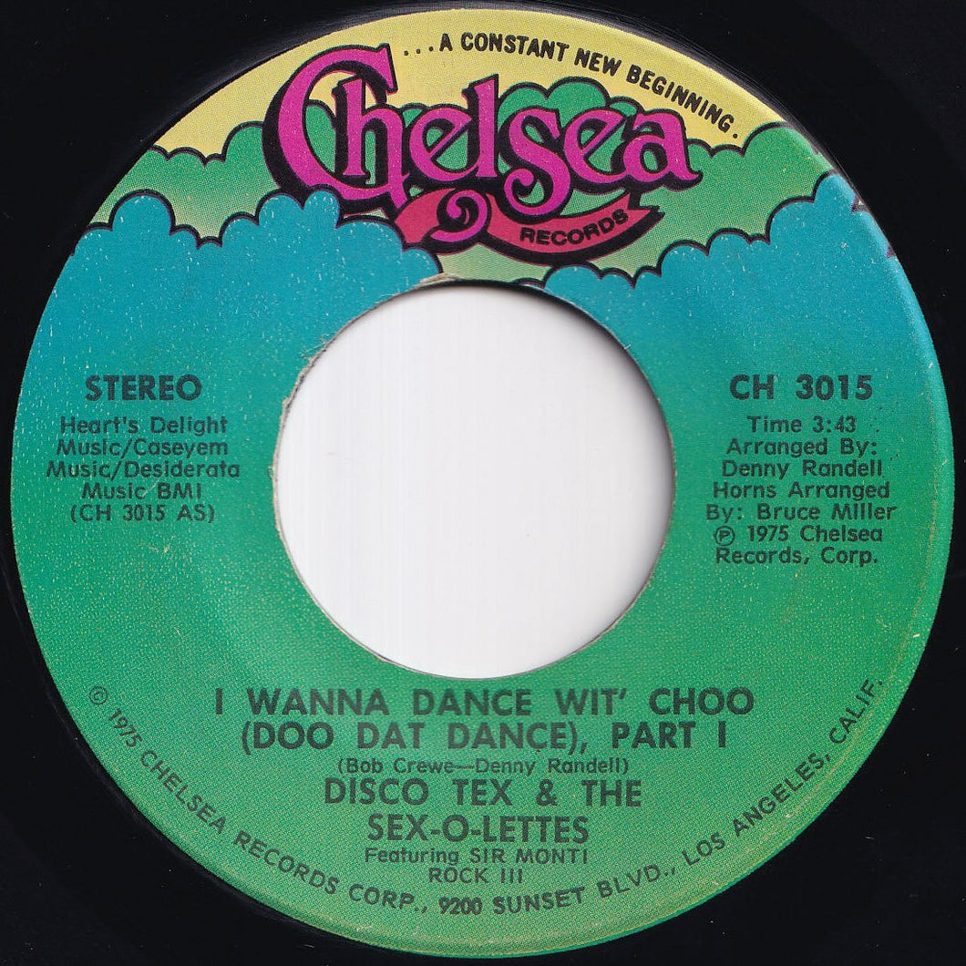 Disco Tex & The Sex-O-Lettes - I Wanna Dance Wit' Choo (Doo Dat Dance) (Part 1) / (Part 2) (7 inch Record / Used)