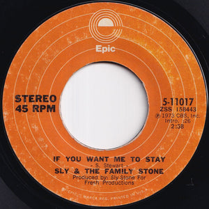 Sly & The Family Stone - If You Want Me To Stay / Babies Makin' Babies (7 inch Record / Used)