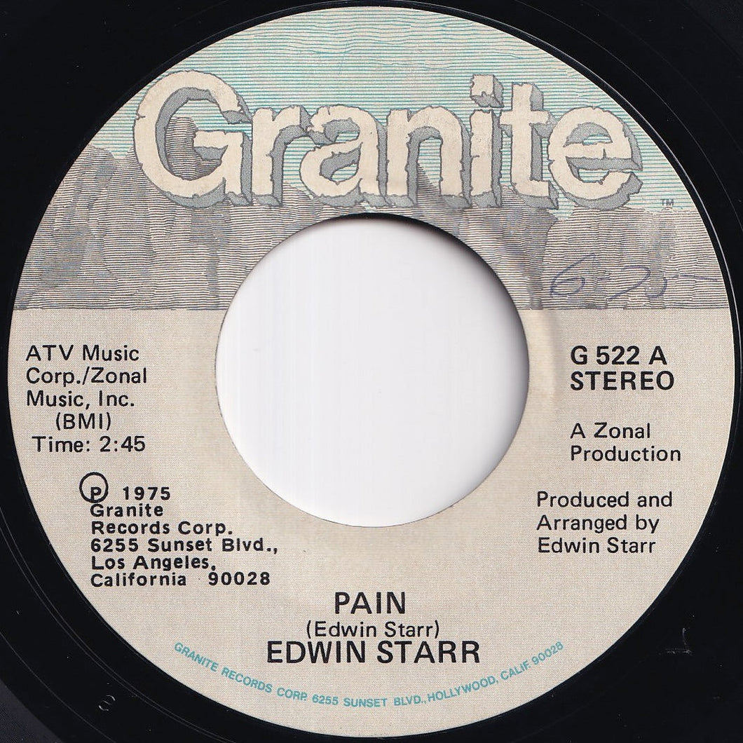 Edwin Starr - Pain / I'll Never Forget You (7 inch Record / Used)