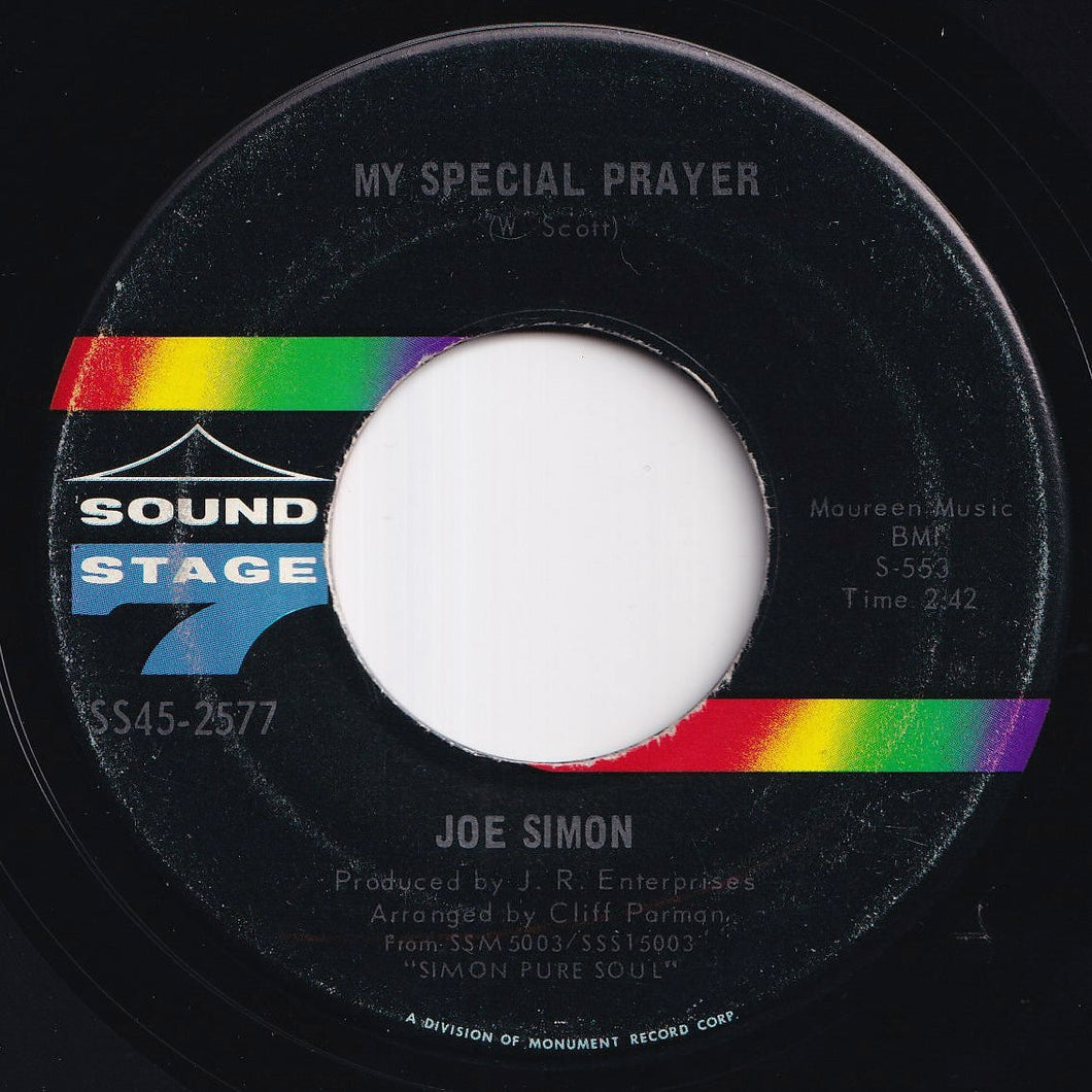 Joe Simon - My Special Prayer / Travelin' Man (7 inch Record / Used)