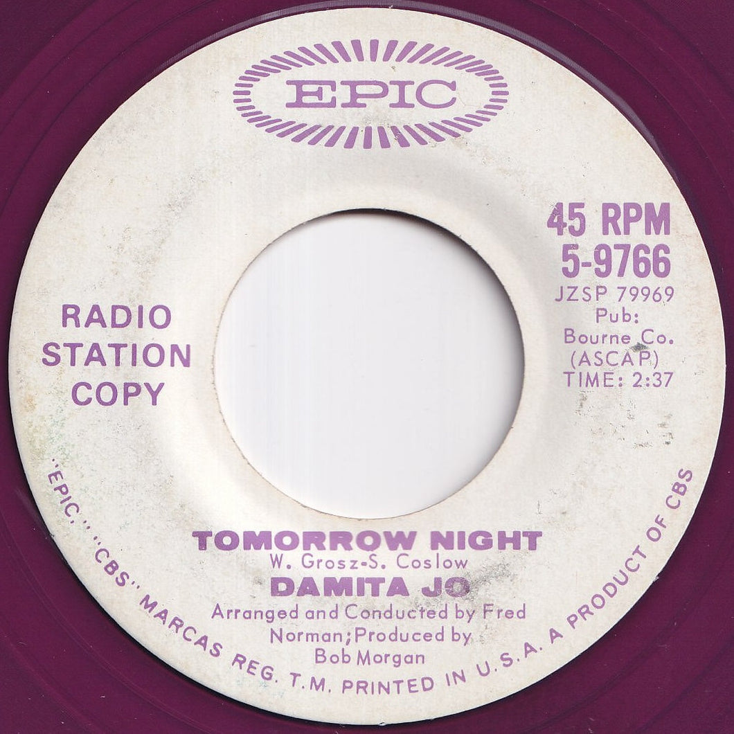 Damita Jo - Tomorrow Night / Tomorrow Night (7 inch Record / Used)