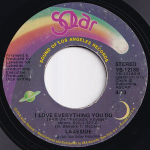 Lakeside - Your Love Is On The One / I Love Everything You Do (7 inch Record / Used)