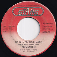 画像をギャラリービューアに読み込む, Moments - Rain In My Backyard / Disco Man (7 inch Record / Used)
