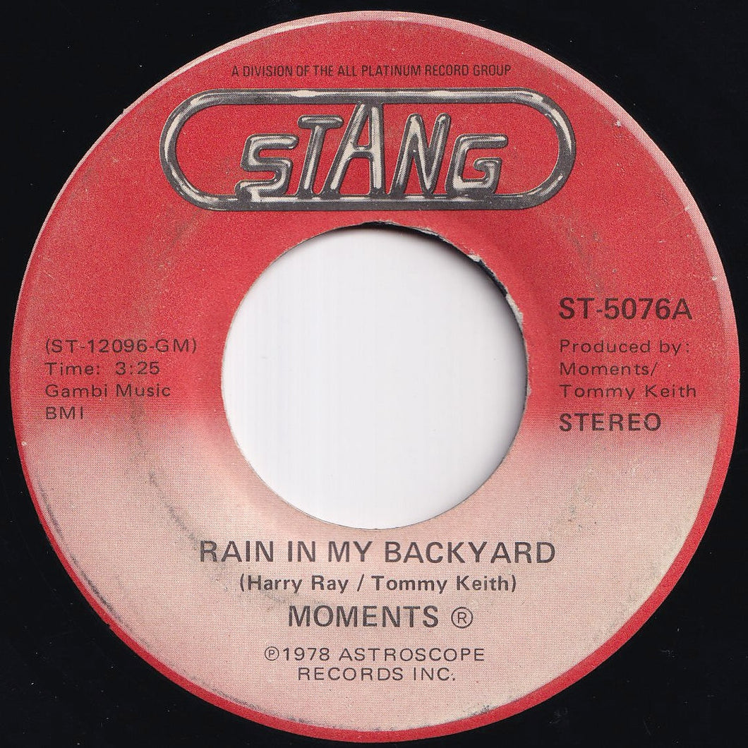 Moments - Rain In My Backyard / Disco Man (7 inch Record / Used)