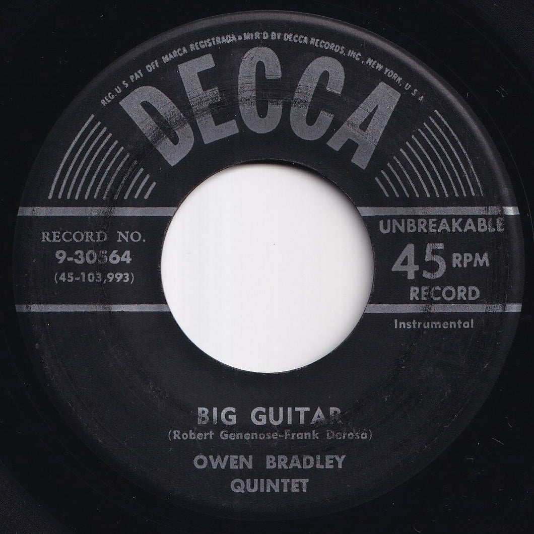 Owen Bradley Quintet - Big Guitar / Sentimental Dream (7 inch Record / Used)