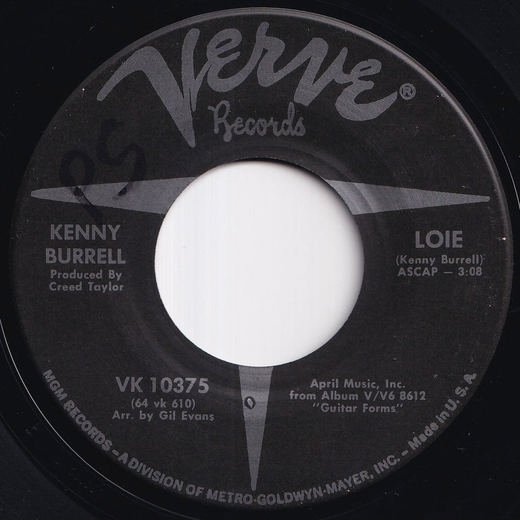 Kenny Burrell - Loie / Downstairs (7 inch Record / Used)