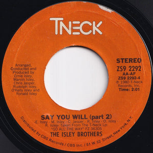 Isley Brothers - Say You Will (Part 1) / (Part 2) (7 inch Record / Used)