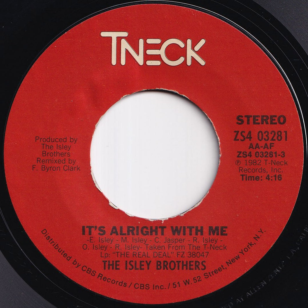 Isley Brothers - It's Alright With Me / (Instrumental) (7 inch Record / Used)
