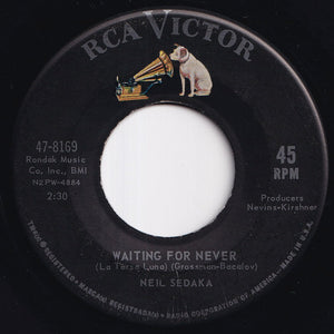 Neil Sedaka - Let's Go Steady Again / Waiting For Never (La Terza Luna) (7 inch Record / Used)
