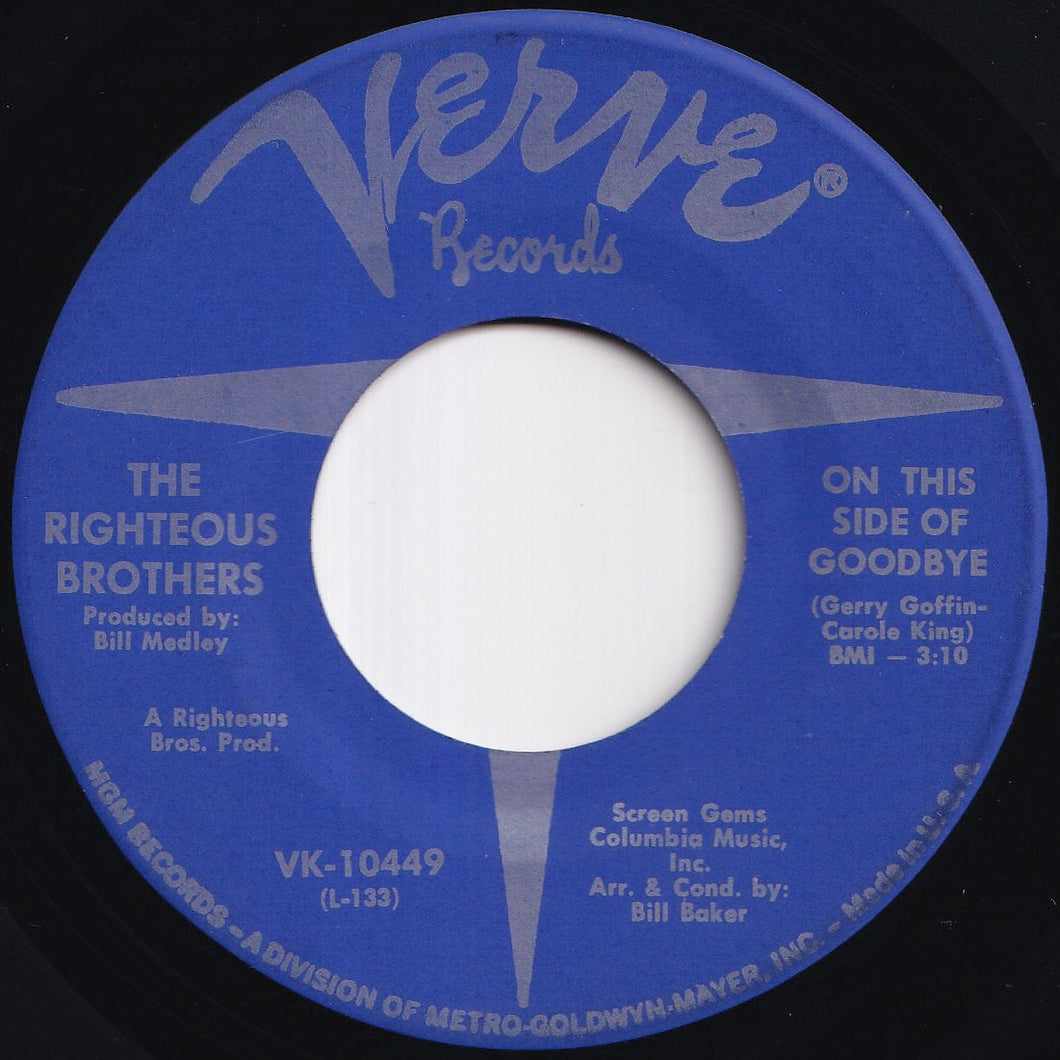 Righteous Brothers - On This Side Of Goodbye / A Man Without A Dream (7 inch Record / Used)