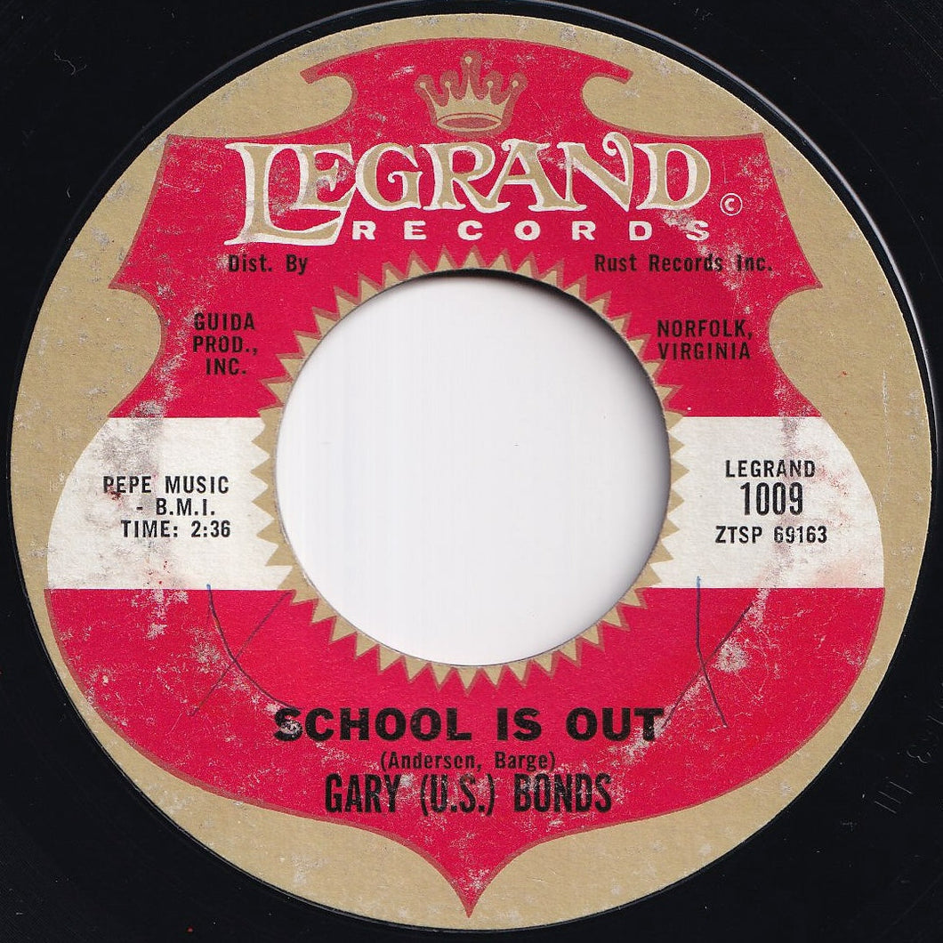 Gary (U.S.) Bonds - School Is Out / One Million Tears (7 inch Record / Used)