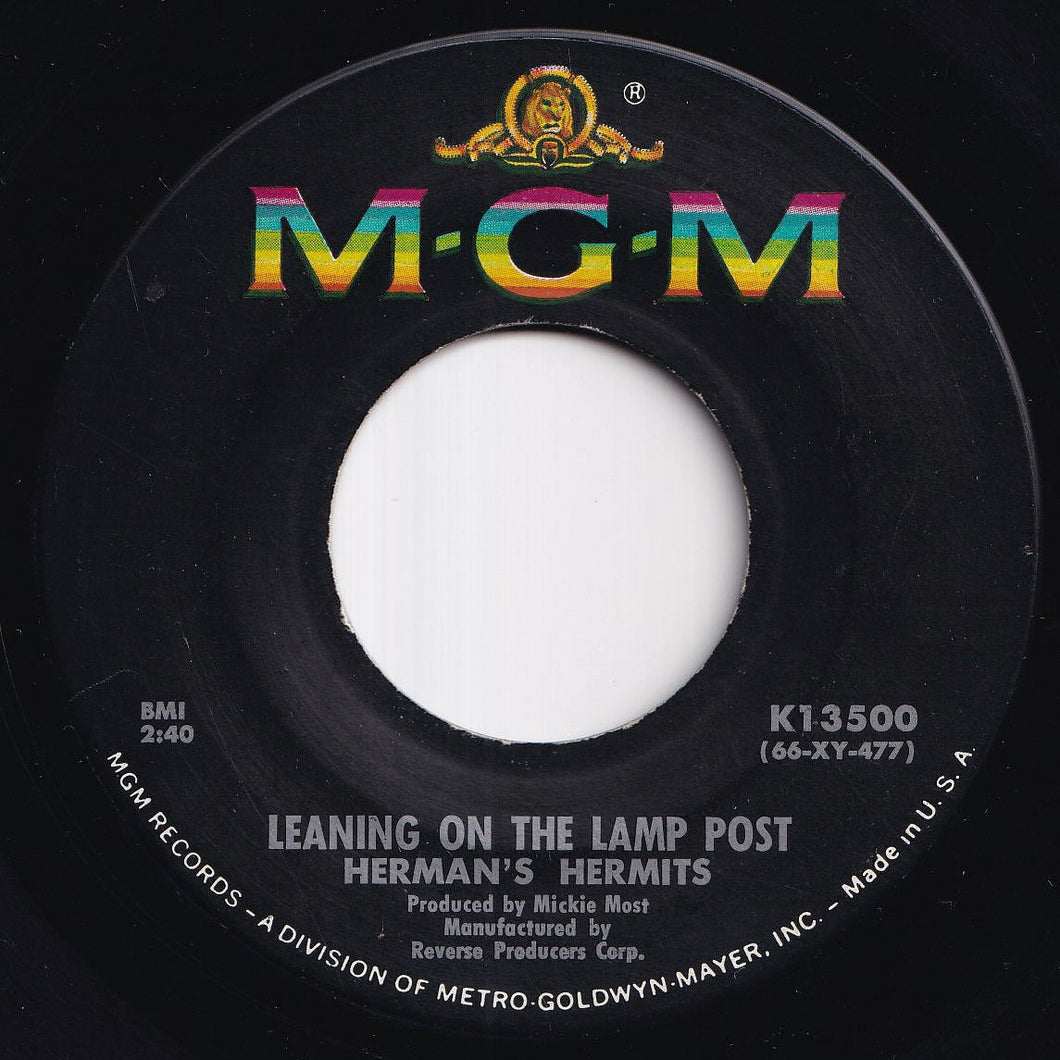 Herman's Hermits - Leaning On The Lamp Post / Hold On! (7 inch Record / Used)