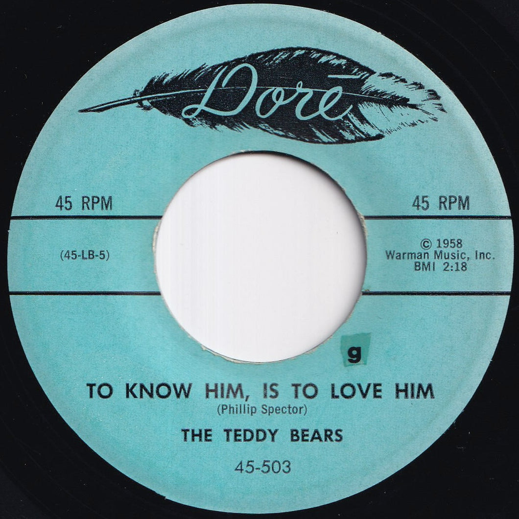 Teddy Bears - To Know Him, Is To Love Him / Don't You Worry My Little Pet (7 inch Record / Used)