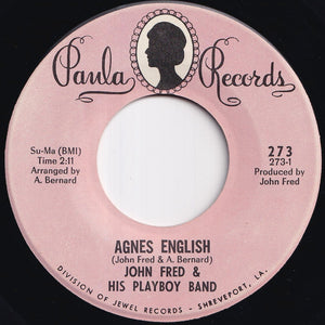John Fred & His Playboy Band  - Agnes English / Sad Story (7 inch Record / Used)