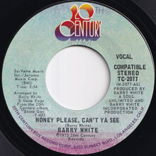 画像をギャラリービューアに読み込む, Barry White - Honey Please, Can&#39;t Ya See / (Instrumental) (7 inch Record / Used)
