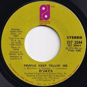O'Jays - For The Love Of Money / People Keep Tellin' Me (7 inch Record / Used)