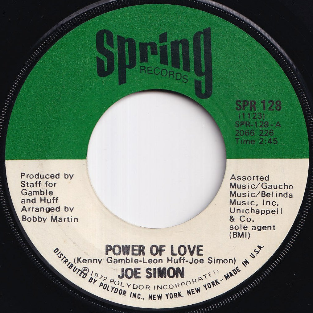Joe Simon - Power Of Love / The Mirror Don't Lie (7 inch Record / Used)