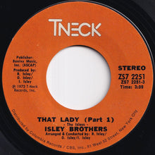 画像をギャラリービューアに読み込む, Isley Brothers - That Lady (Part 1) / (Part 2) (7 inch Record / Used)
