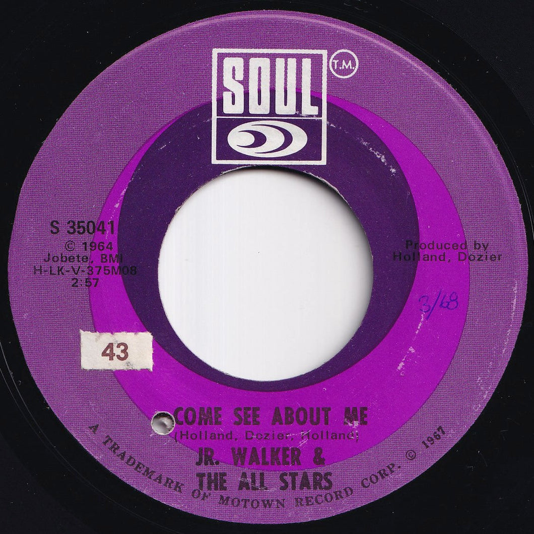 Jr. Walker & The All Stars - Come See About Me / Sweet Soul (7 inch Record / Used)