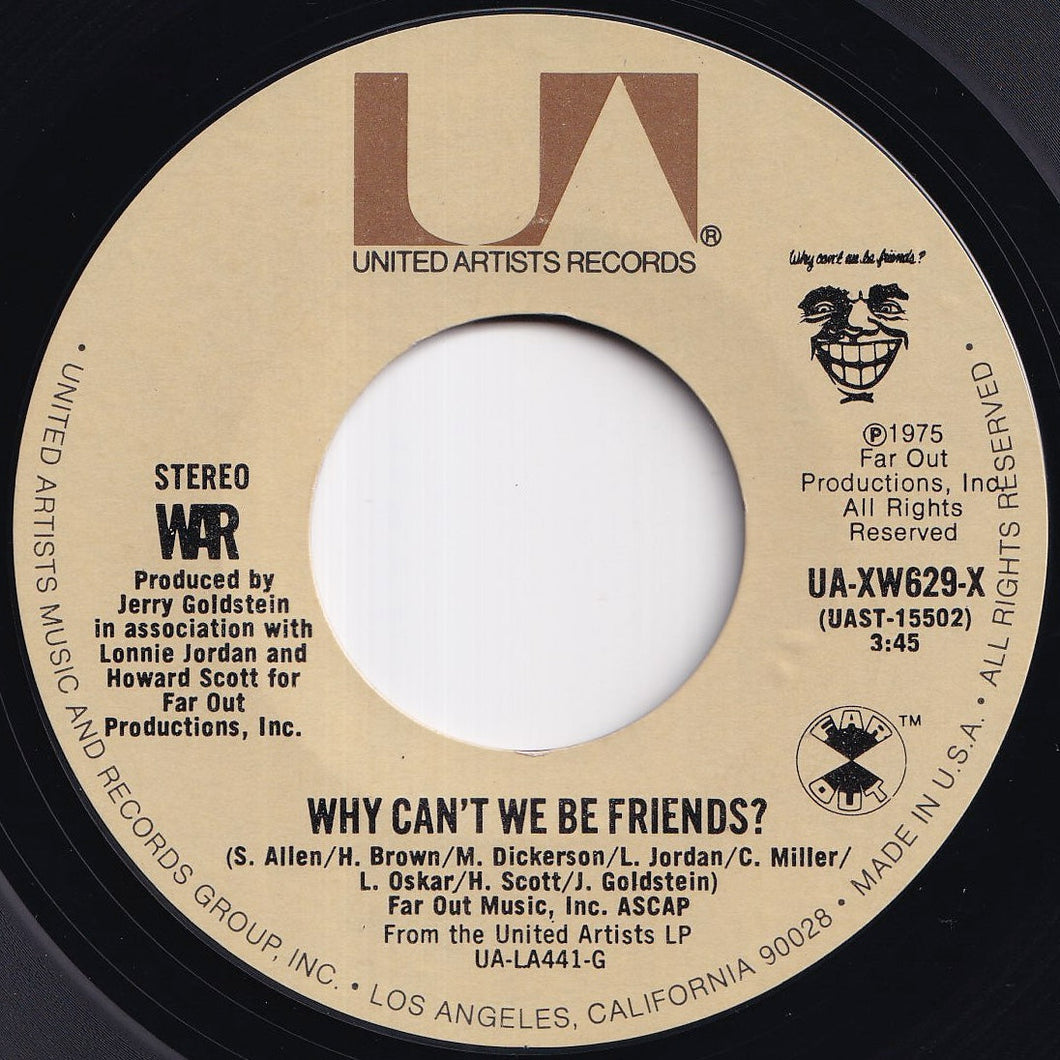 War - Why Can't We Be Friends? / In Mazatlan (7 inch Record / Used)