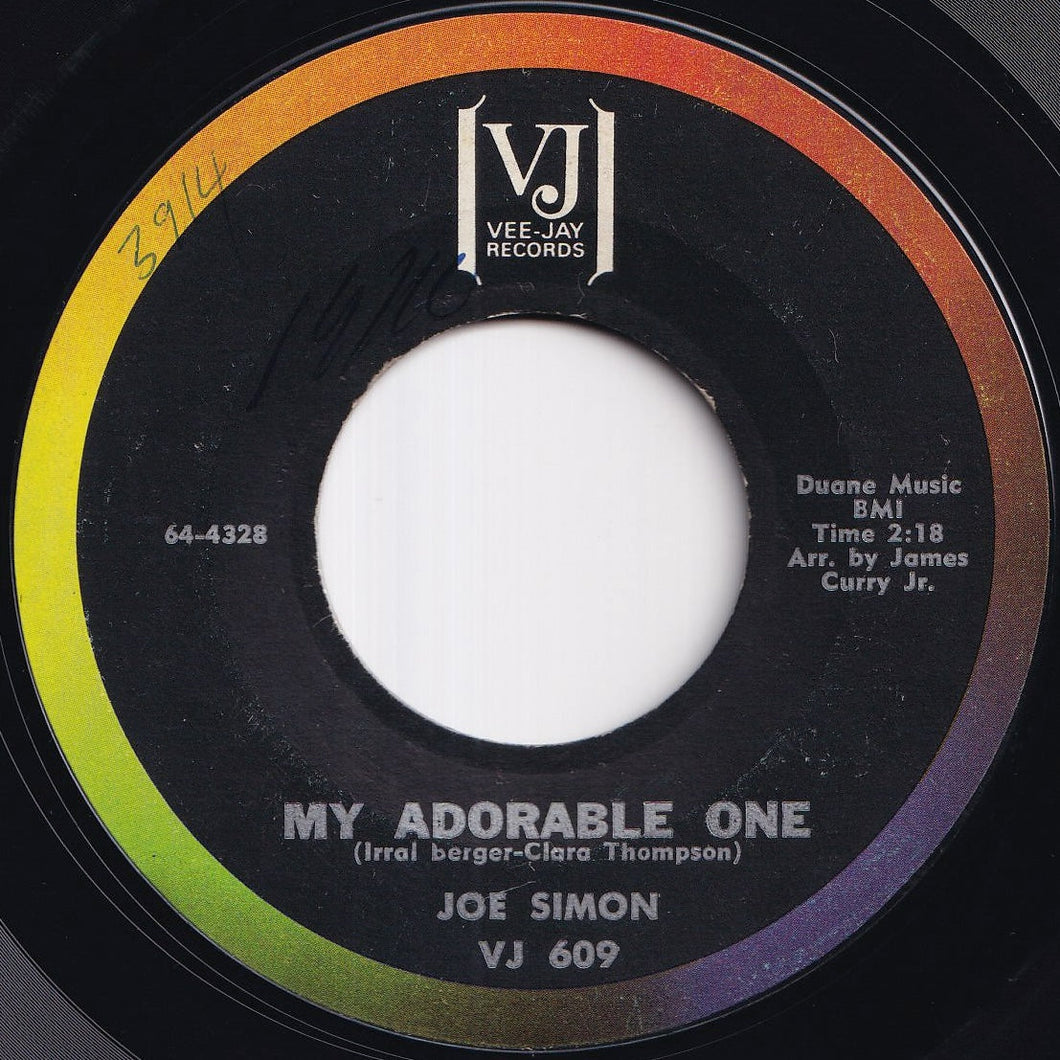 Joe Simon - My Adorable One / Say (That Your Love Is True) (7 inch Record / Used)