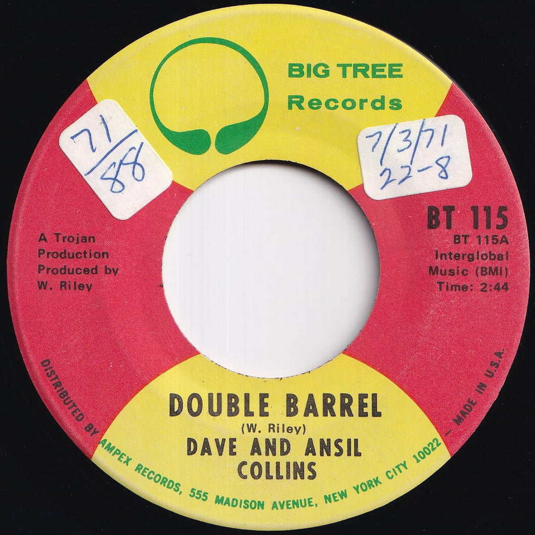Dave & Ansel Collins - Double Barrel / (Instrumental) (7 inch Record / Used)