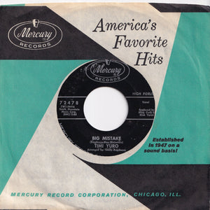 Timi Yuro - Teardrops 'Til Dawn / Big Mistake (7 inch Record / Used)