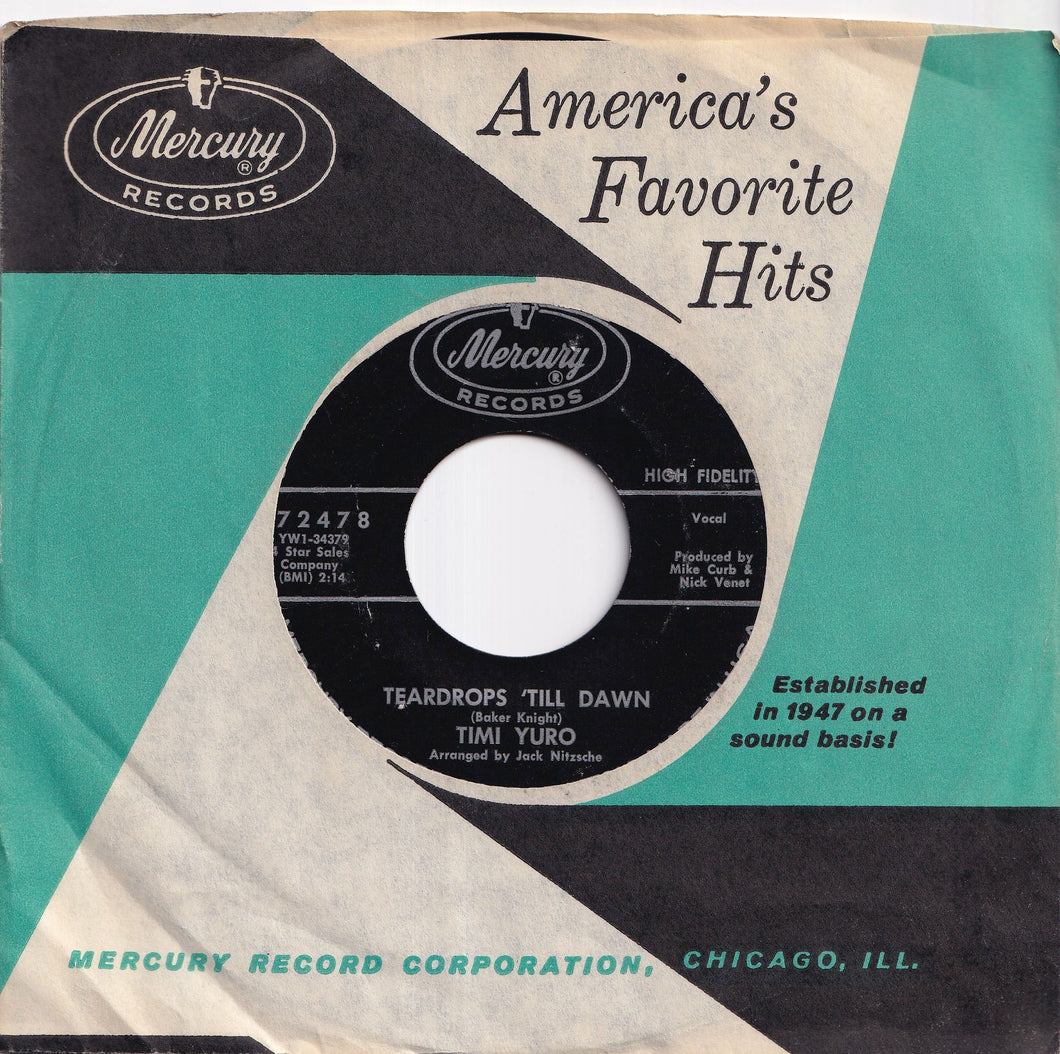 Timi Yuro - Teardrops 'Til Dawn / Big Mistake (7 inch Record / Used)