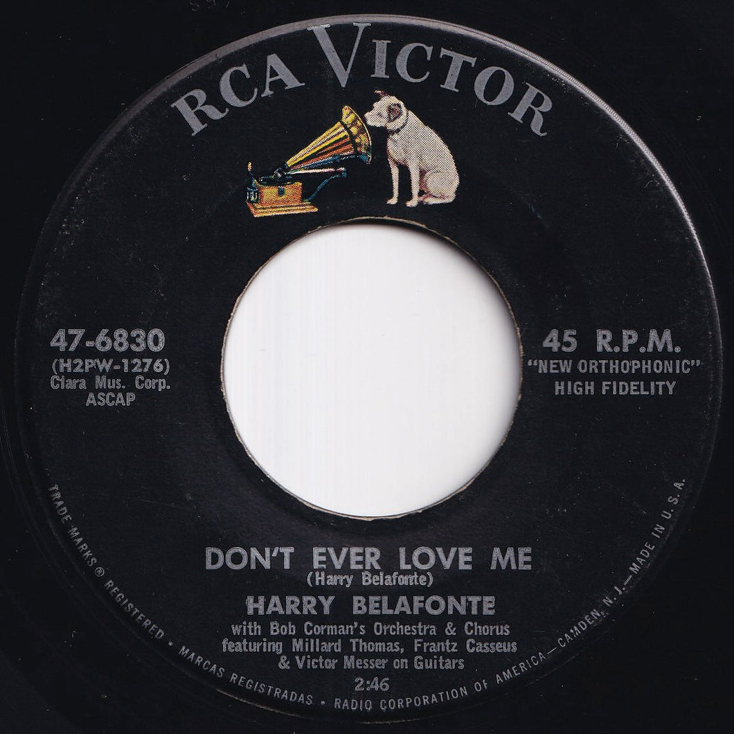 Harry Belafonte - Don't Ever Love Me / Mama Look At Bubu (7 inch Record / Used)