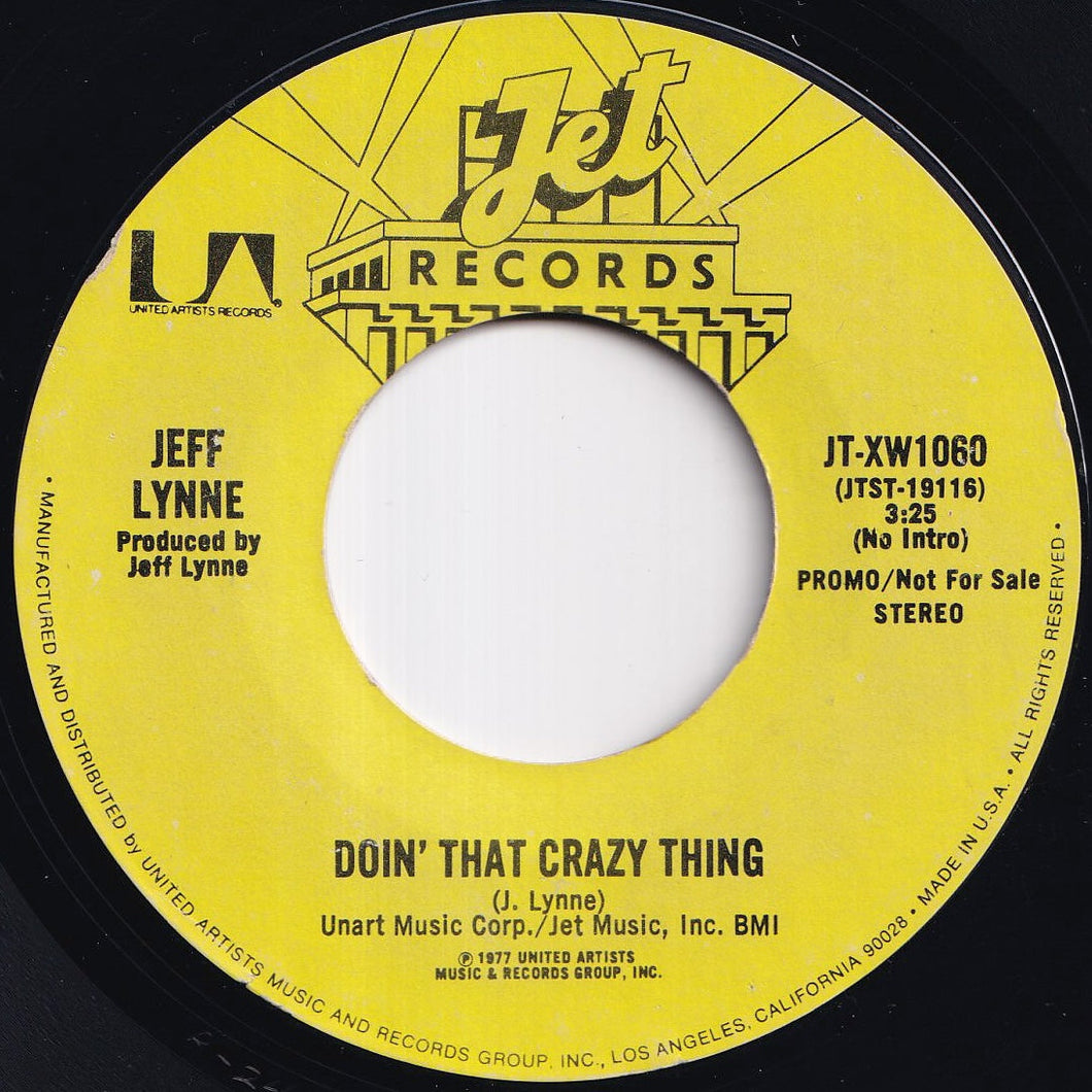 Jeff Lynne - Doin' That Crazy Thing (Stereo) / (Mono) (7 inch Record / Used)