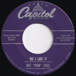 Nat King Cole - Looking Back / Do I Like It (7 inch Record / Used)