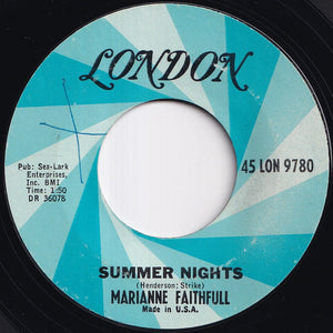 Marianne Faithfull - Summer Nights / The Sha La La Song (7 inch Record / Used)