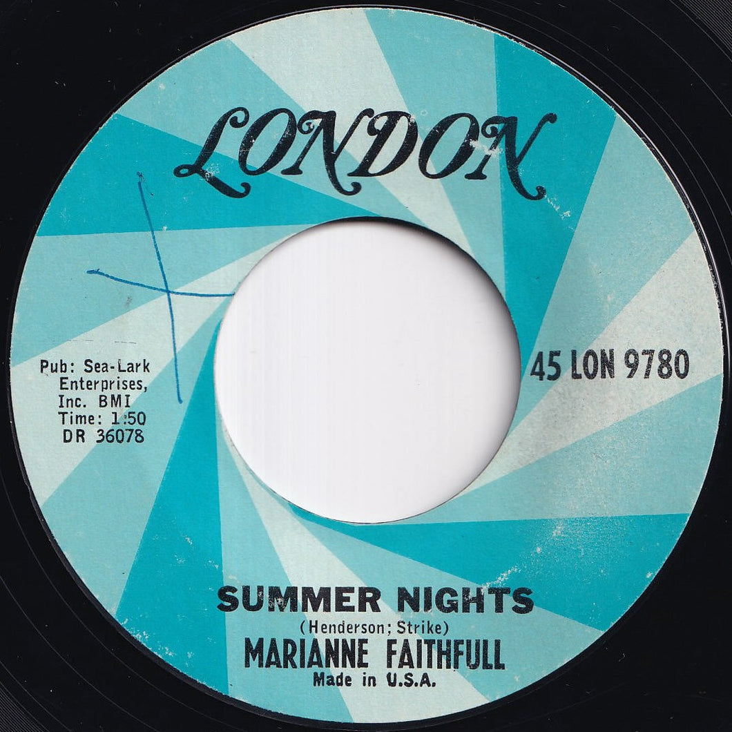 Marianne Faithfull - Summer Nights / The Sha La La Song (7 inch Record / Used)