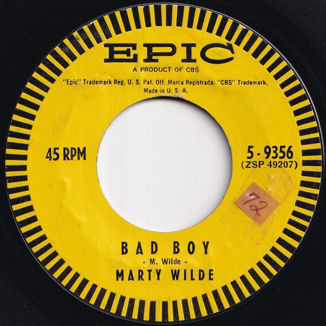 Marty Wilde - Bad Boy / Teenage Tears (7 inch Record / Used)