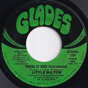 Little Milton - Friend Of Mine / (Instrumental) (7 inch Record / Used)