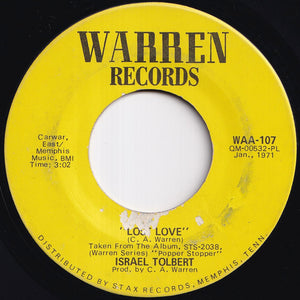 Israel Popper Stopper Tolbert - Shake Your Big Hips / Lost Love (7 inch Record / Used)