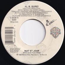 画像をギャラリービューアに読み込む, Al B. Sure! - Nite And Day (Single Edit) / Nuit Et Jour (Single Edit) (7 inch Record / Used)
