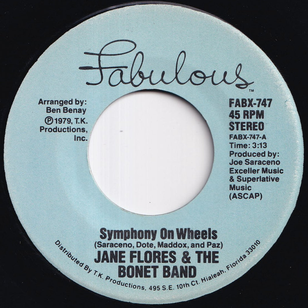 Jane Flores - Symphony On Wheels / Now That We're In Love (7 inch Record / Used)