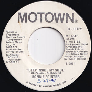 Bonnie Pointer - Deep Inside My Soul / Deep Inside My Soul (7 inch Record / Used)