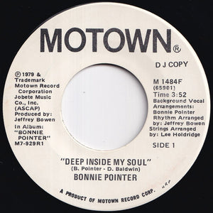 Bonnie Pointer - Deep Inside My Soul / Deep Inside My Soul (7 inch Record / Used)