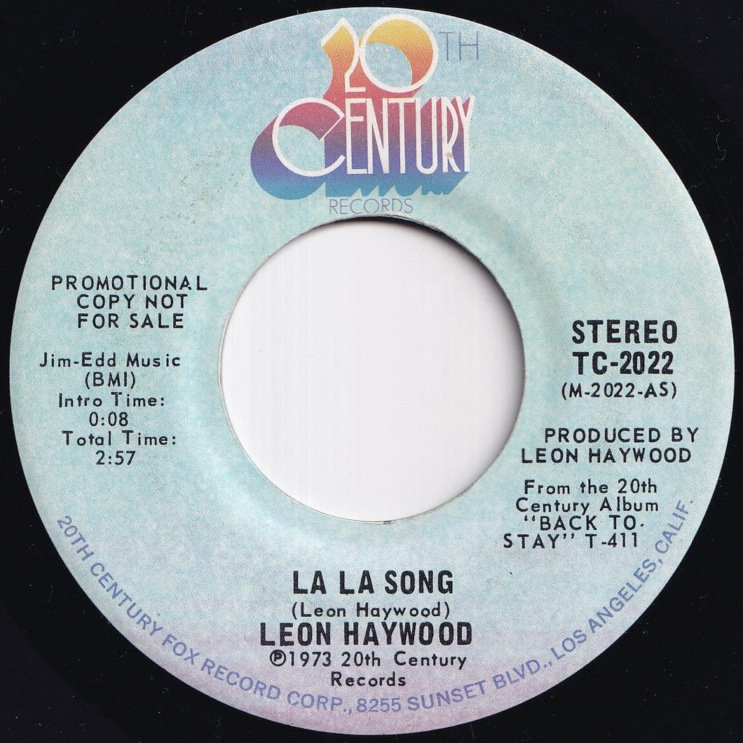 Leon Haywood - La La Song (Stereo) / (Mono) (7 inch Record / Used)