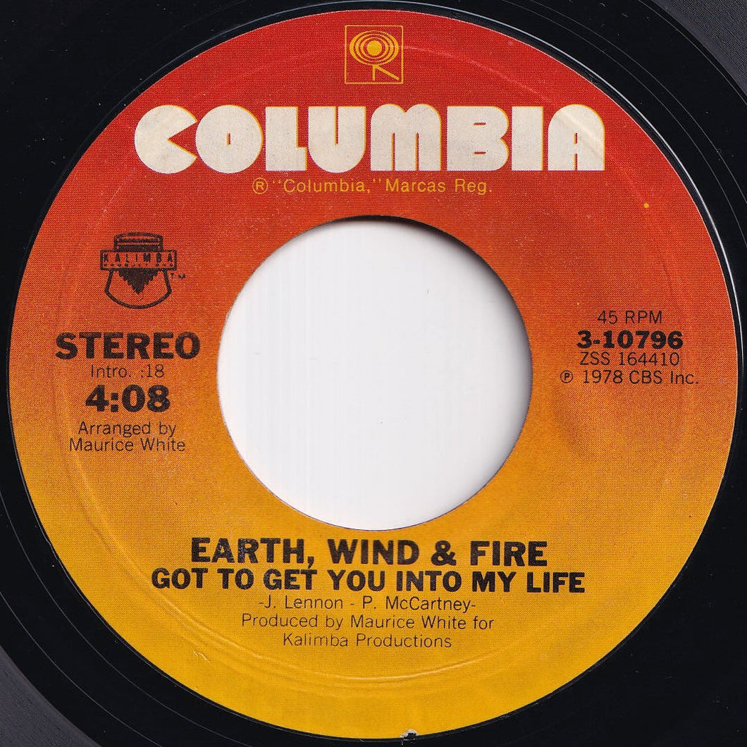 Earth, Wind & Fire - Got To Get You Into My Life / I'll Write A Song For You (7 inch Record / Used)