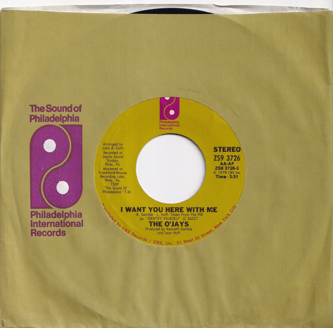 O'Jays - I Want You Here With Me / Get On Out And Party (7 inch Record / Used)