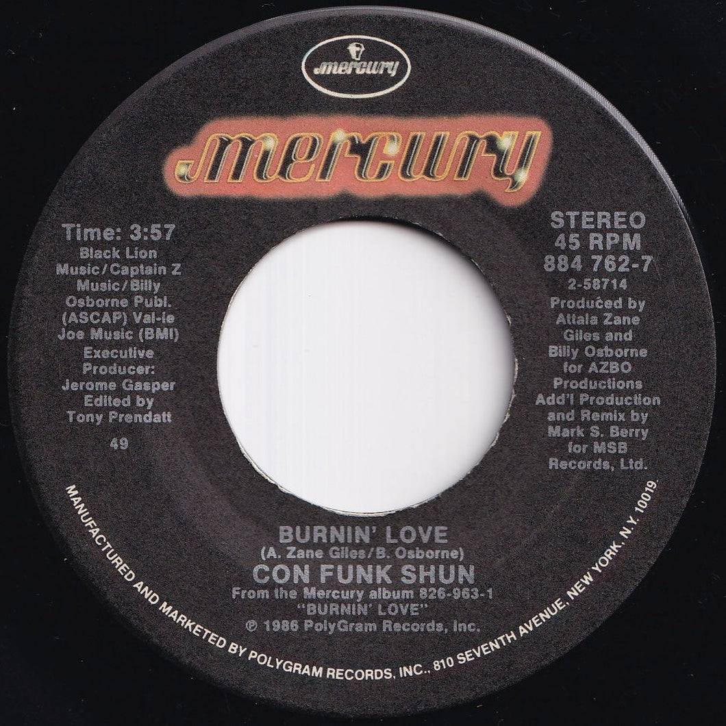 Con Funk Shun - Burnin' Love / Candy (7 inch Record / Used)