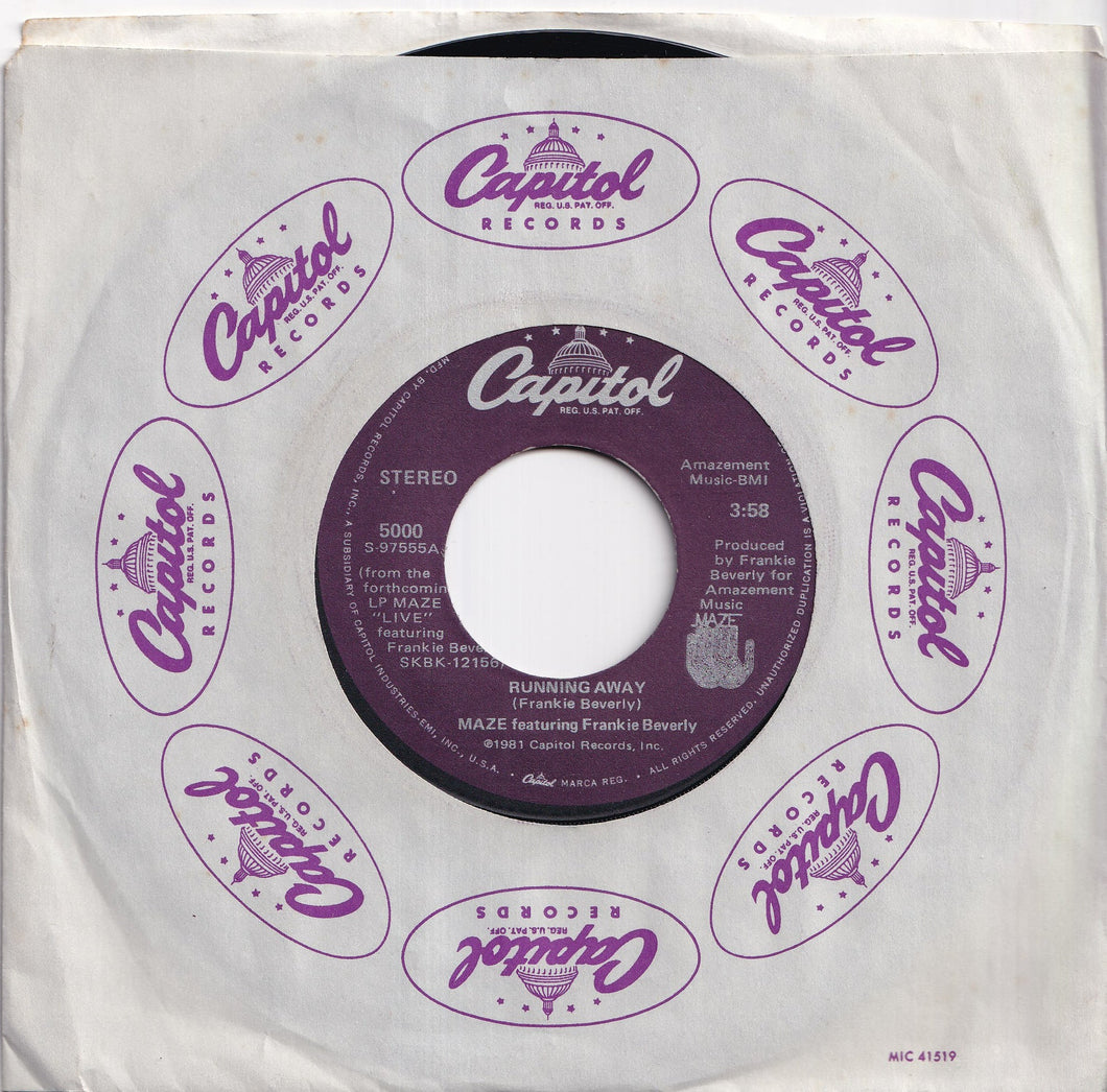 Maze Featuring Frankie Beverly - Running Away / Family (7 inch Record / Used)