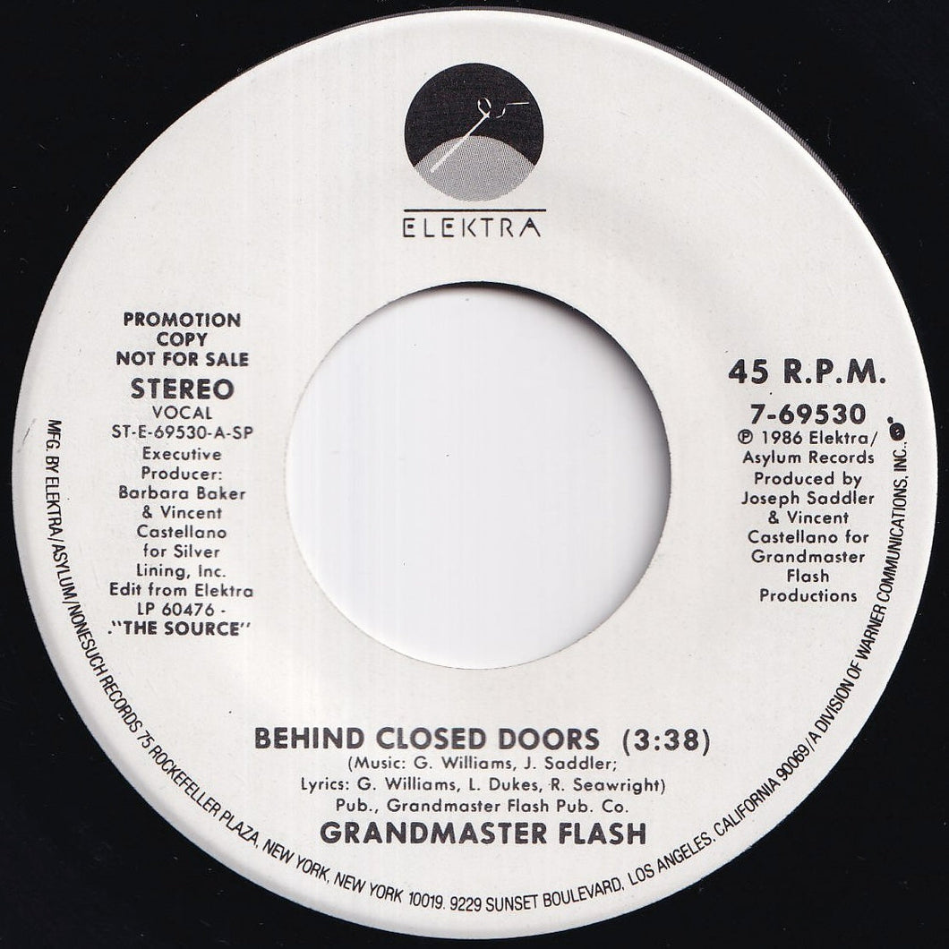 Grandmaster Flash - Behind Closed Doors / Behind Closed Doors (7 inch Record / Used)