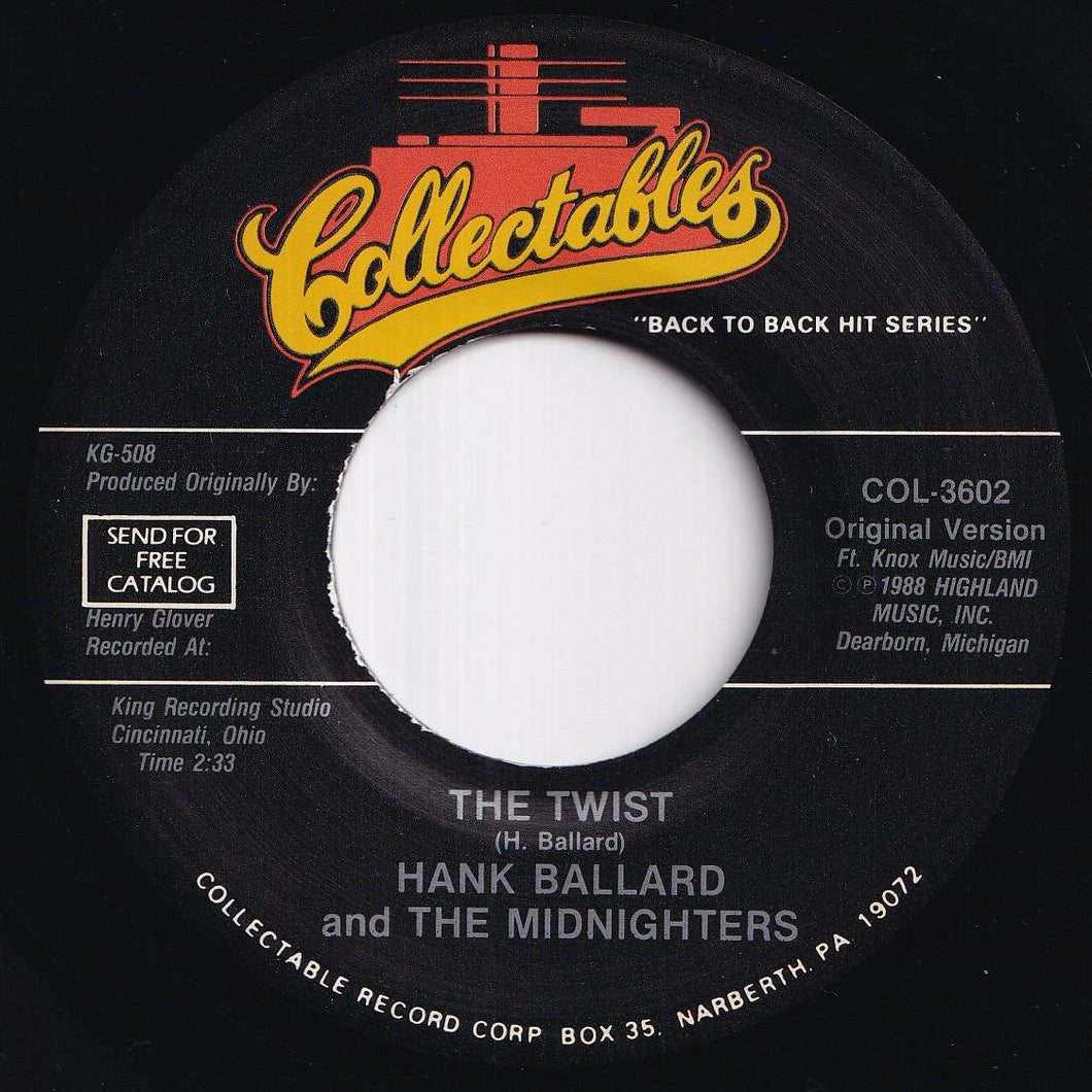 Hank Ballard And The Midnighters - The Twist / Teardrops On Your Letter (7 inch Record / Used)