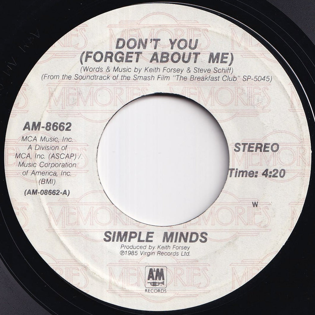 Simple Minds - Don't You (Forget About Me) / Alive And Kicking (7 inch Record / Used)